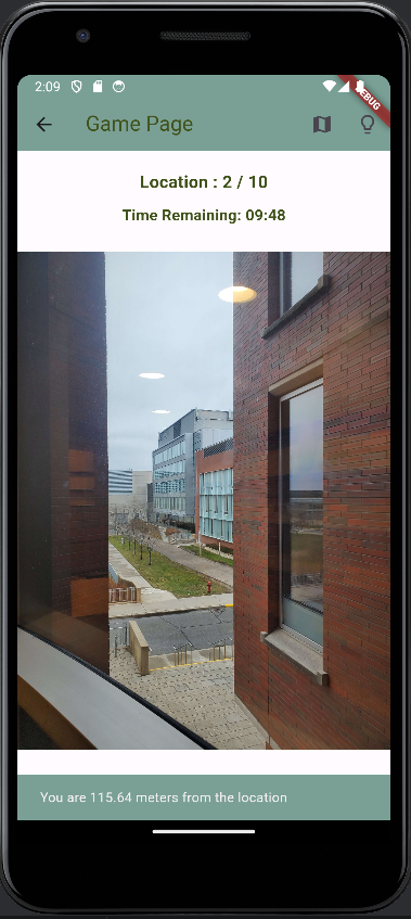 Geolocation App Screen 1