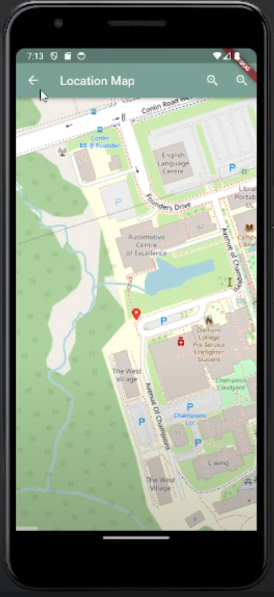 Geolocation App Screen 1